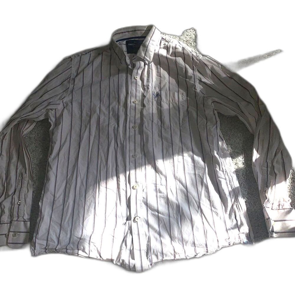 American Eagle Outfitters Striped Button Up Shirt Large